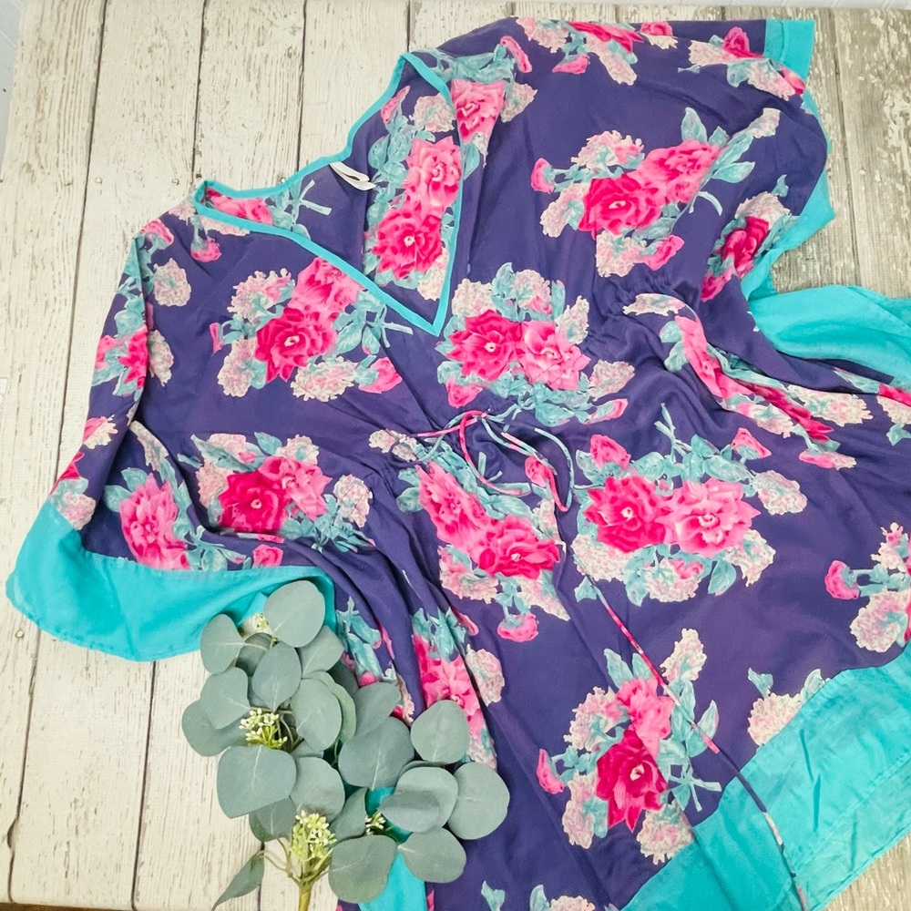 VIX Floral Kaftan Cover Up